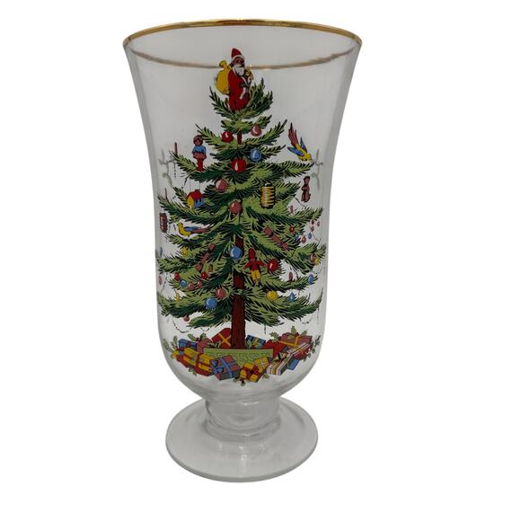 Spode Christmas Tree 9" Pedestal Hurricane NWT - Picture 1 of 9
